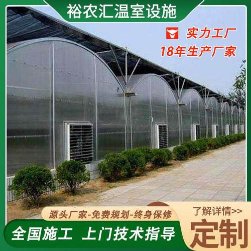 连栋薄膜大棚 玻璃温室 蔬菜大棚 养殖大棚 大棚骨架钢管全套设计