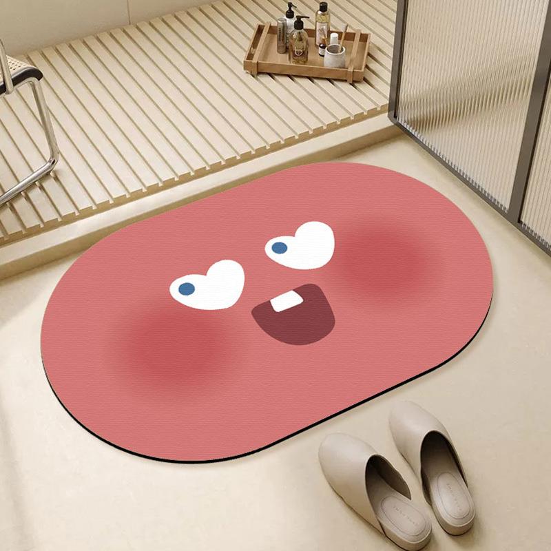 卡通浴室地垫进门入户门垫硅藻泥吸水垫子卫生间厕所门口防滑脚垫
