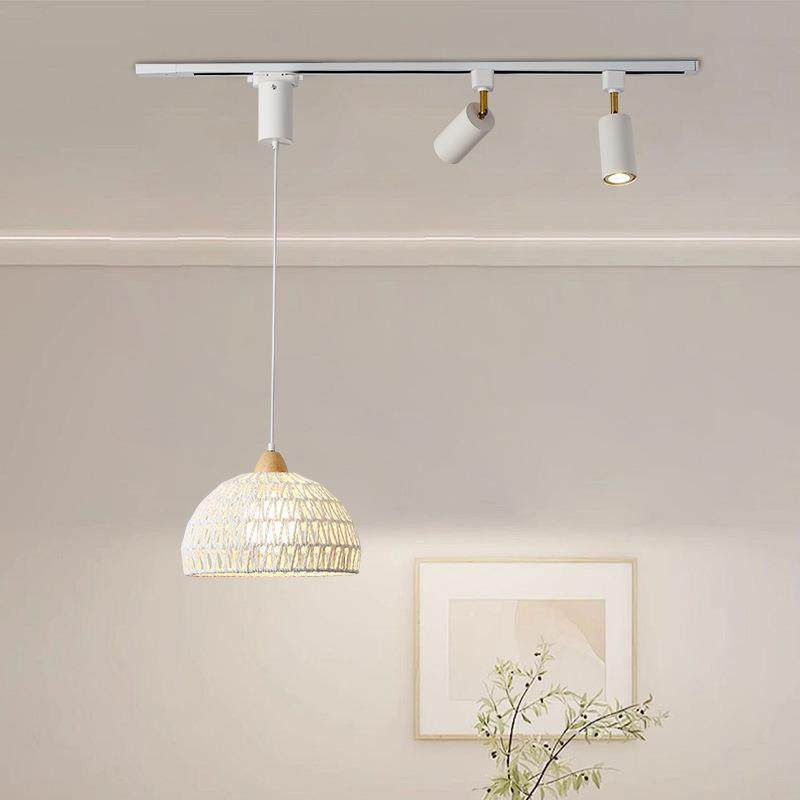 中古侘寂风轨道吊灯可移位新款复古餐桌吧台岛台咖啡厅餐厅吊灯具