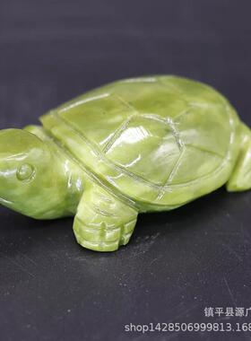 天然南玉龙头乌龟小摆件工艺品玉雕镇宅风水用品居家办公室摆设