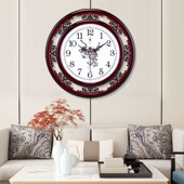 北极星新中式 家用挂墙中国风石英钟 客厅静音钟表古典创意时钟个性