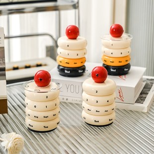 迷你台历精致万年历带天气预报旋转日历客厅手动翻转创意摆件国历