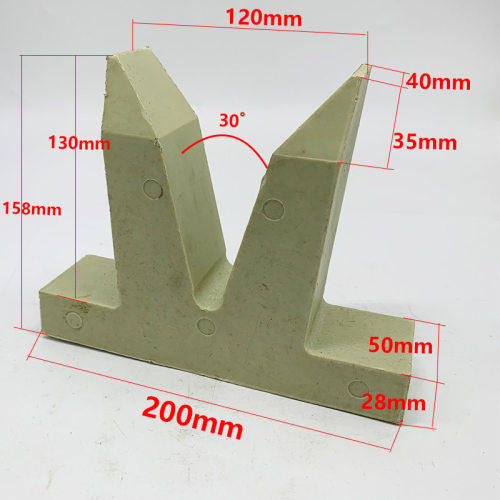 30度米黄色底部200*158*50mm PP材质V型马座电镀V形座元宝座V形座
