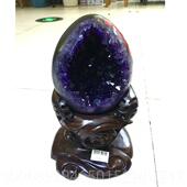 正品 乌拉天然紫晶水晶洞穴装 饰品恐聚龙蛋宝盆水原石办公室家庭礼