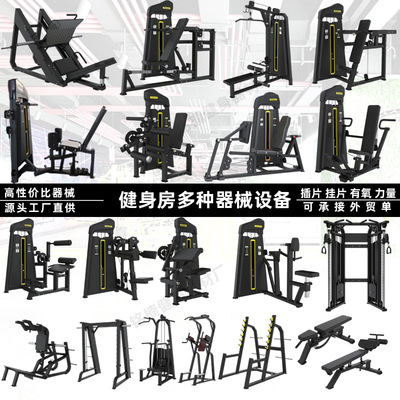 健身房力量器械商用哈克深蹲伸屈腿推胸二三头肌全套综合训练器材