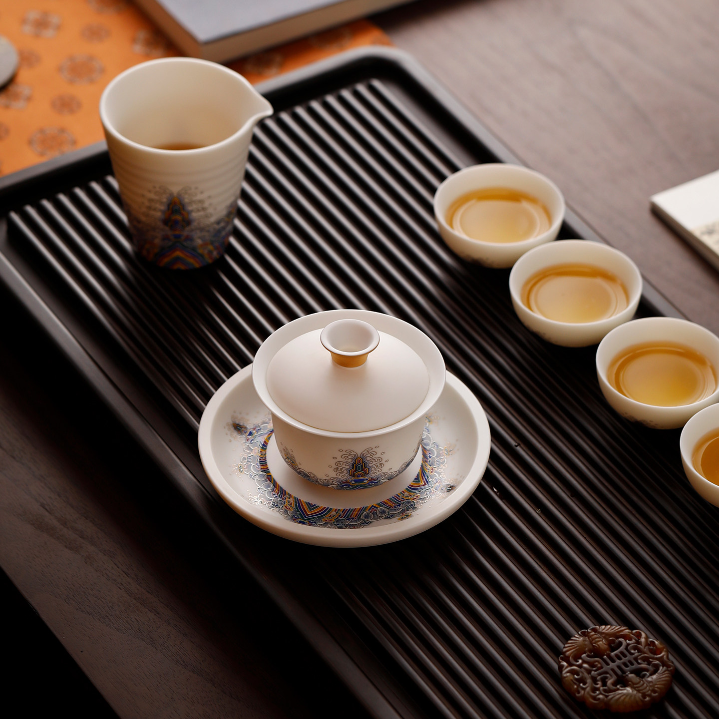 德化素烧茶具高档茶具套装家用功夫茶具整套茶具套装茶具礼盒装