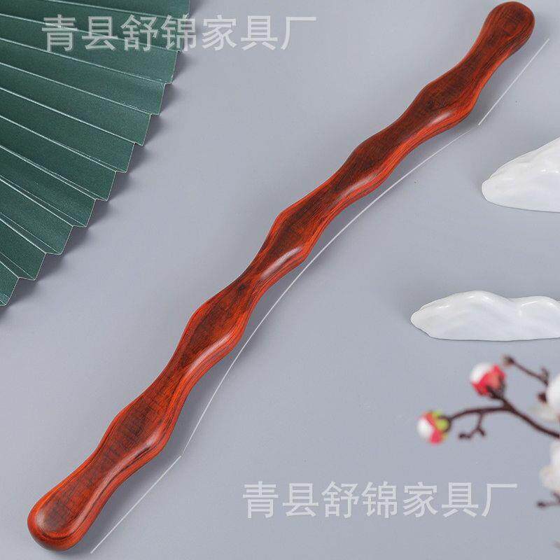 紫檀筋骨棒实木制擀筋棒按摩全身刮痧棒赶筋棒经络揉腹敲背拍打棍