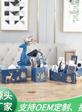 森林鹿收纳系列酒柜摆件卧室树脂工艺品电视柜房间客厅家居装饰品