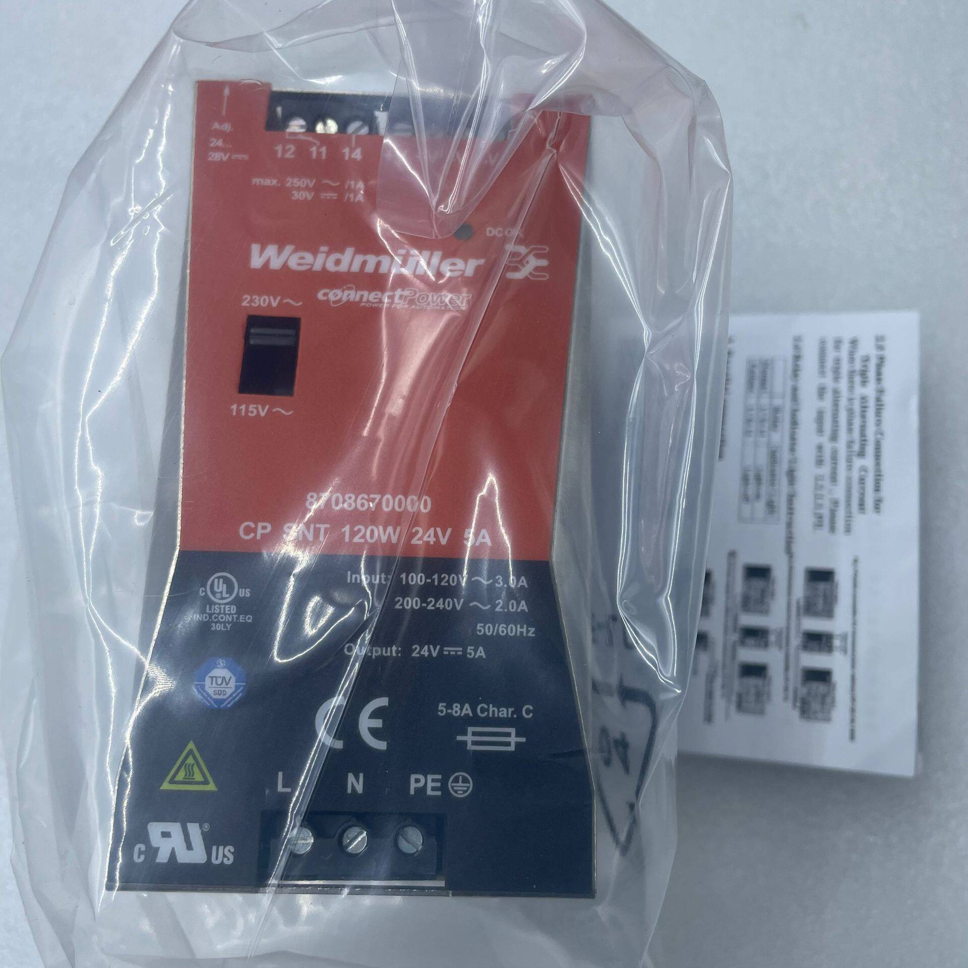 魏德米勒开关电源8708670000CPSNT120W24V5A