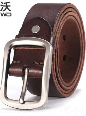 高档长带腰带男加胖大码皮带男真皮纯牛皮纯铜裤牛仔肥佬潮超6长1