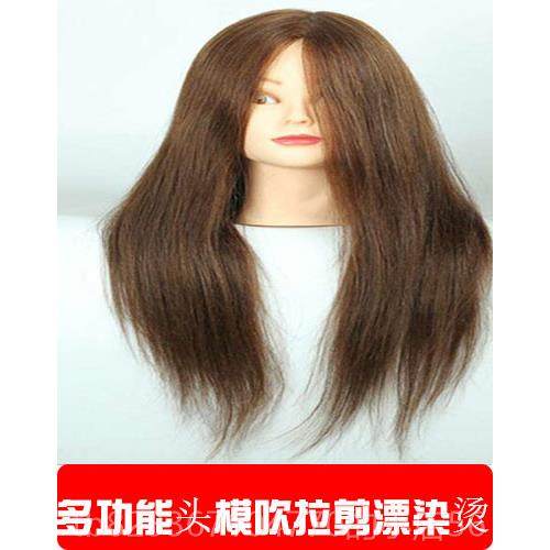 高档全真发美发头模学徒练习编发发盘化假发模头特假人头模型可烫