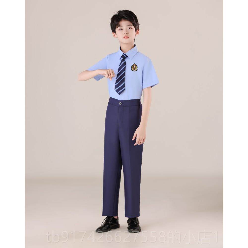 新款中小学生大合唱表红演服儿童朗诵比诗赛少先队事主持色故演讲