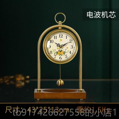 新款美式复古高端座钟客厅欧奢摆钟式钟表2式0台轻24新款高档摆件