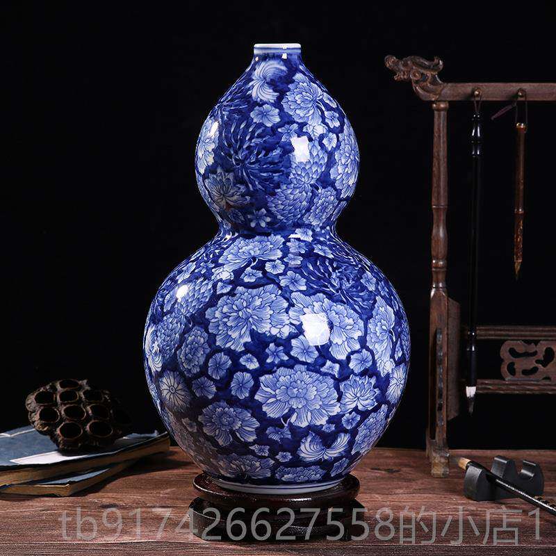 新款景德镇陶瓷花瓶彷大号青花瓷器古瓷摆件古架博客厅插花家居装