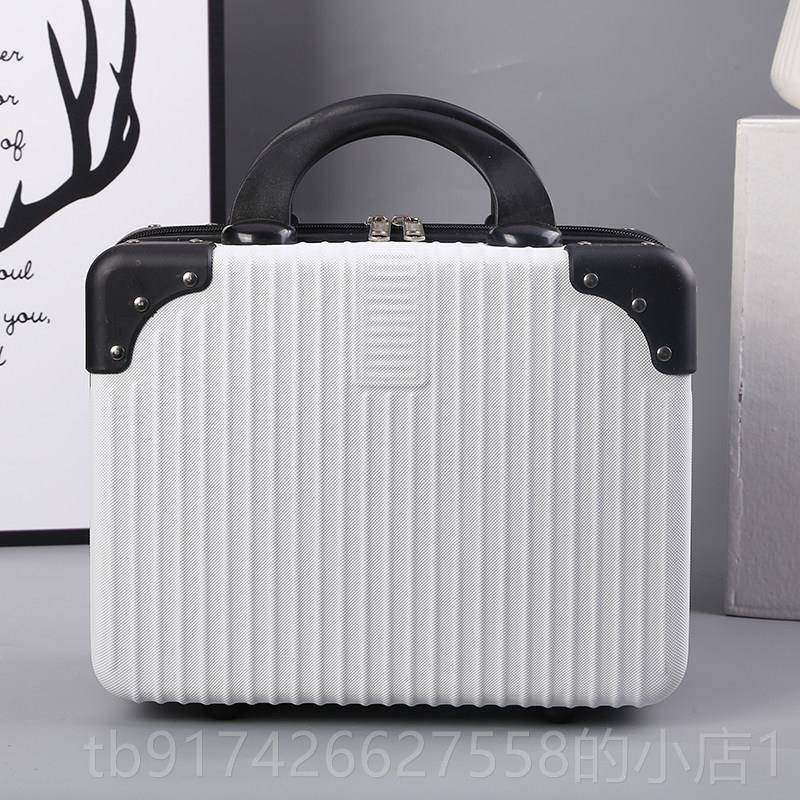 新款古手提1子小行李箱女复14寸化妆箱6寸密码箱小型证件迷你箱收