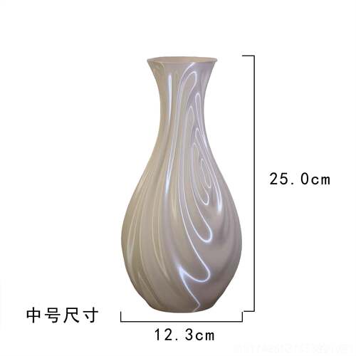 新款Zs梦工坊瓶凌阳-d 3打居印花白色无障碍豪华饰品客厅插花家装