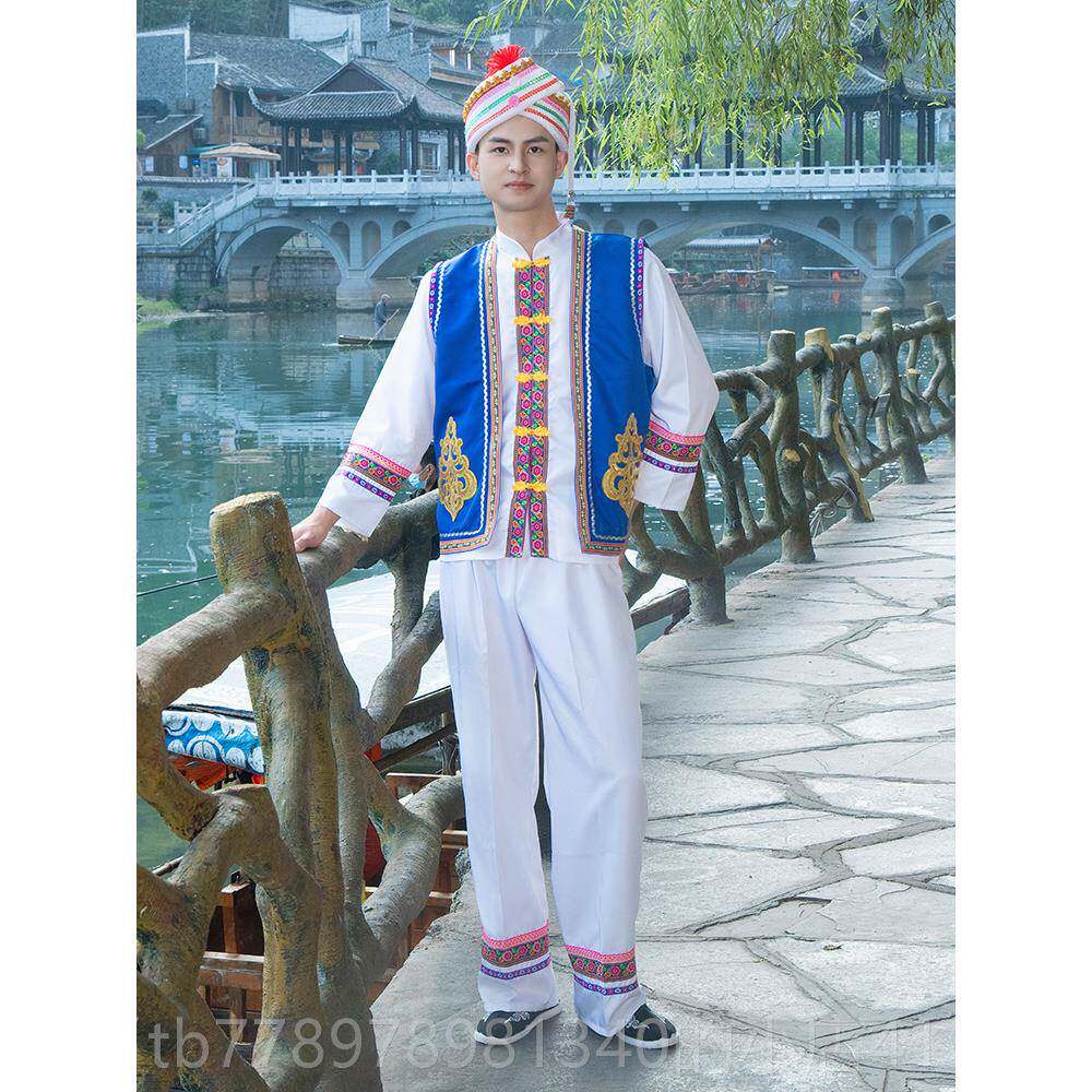 高档新款族装成服人金花女装刺绣少数民族演出服饰男装云白旅南古