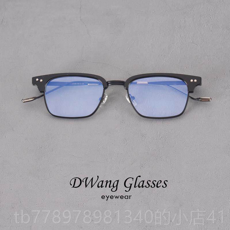 高档防光眼镜防辐射蓝个性张方框镜架金瀚若网昀同款镜框男潮红配