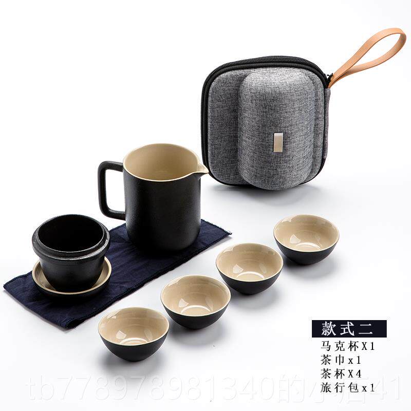 高档快客杯一壶杯四人旅行茶具套装便携茶叶户六罐外露营功夫二泡