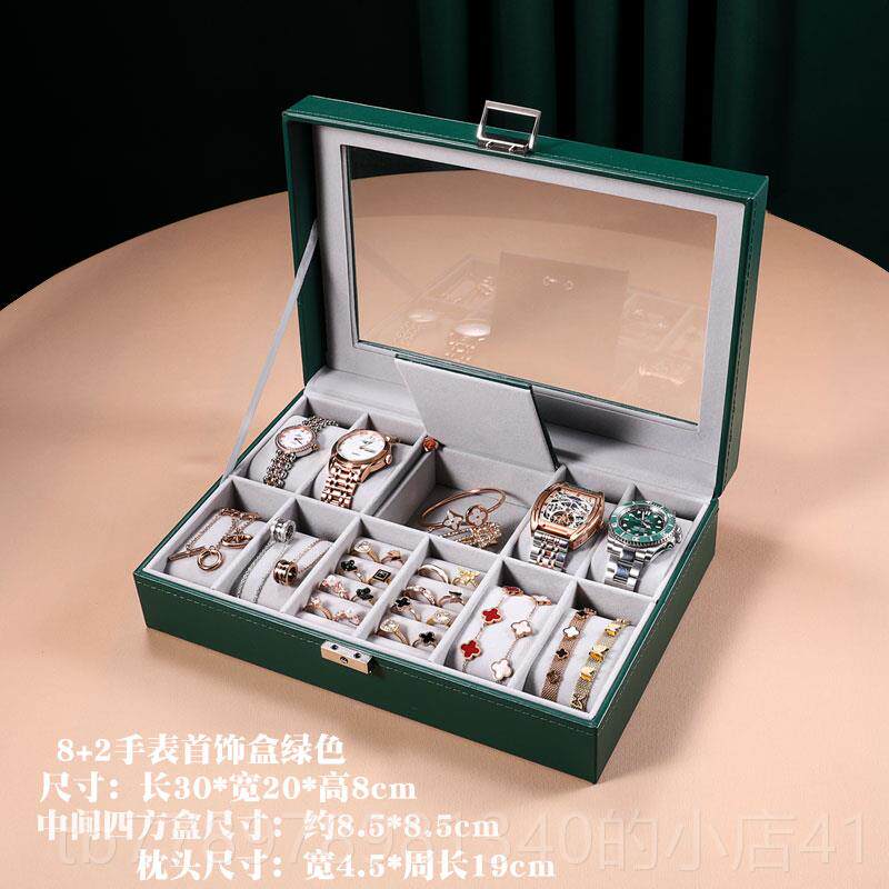 高档欧式饰双层手表收纳盒戒指耳针首大量手表盒盒手串盒手表容展