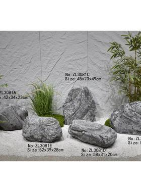 雪浪石景观石庭院造景室内摆件仿真装饰玻璃钢仿真石头软装