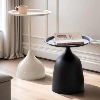 奶油风沙发边几边桌现代简约小茶几咖啡桌阳台小圆桌子床头小边几