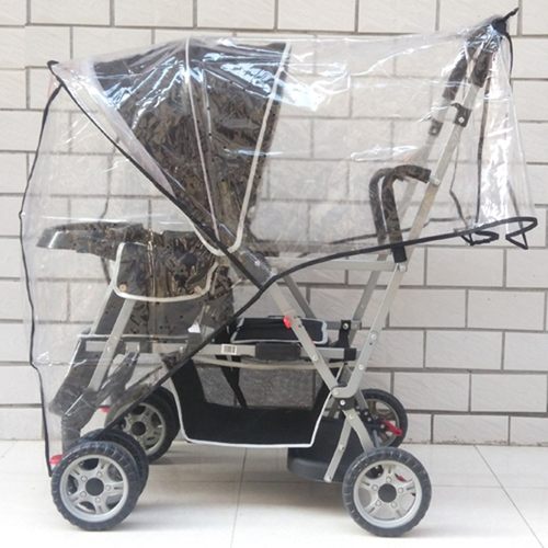 双胞胎婴幼儿双人座手推车童车雨衣防雨罩防风砂沙尘油防寒保暖篷