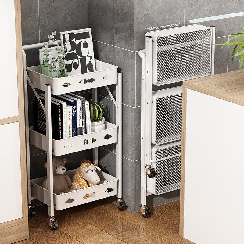 免安装折叠厨房置物架落地多层蔬菜篮婴儿用品收纳架小推车可移动,厨房/烹饪用具,厨房置物架/置物柜/角架,淘宝优惠券,粉丝福利购,淘宝优惠卷