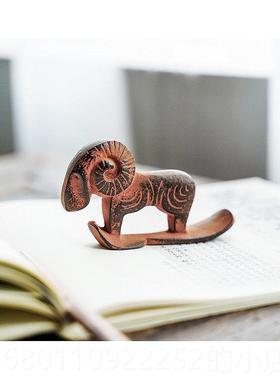正品雪橇羊 日本进铸口铁南部器铁文场镇摆件马忠宽生肖羊礼物书
