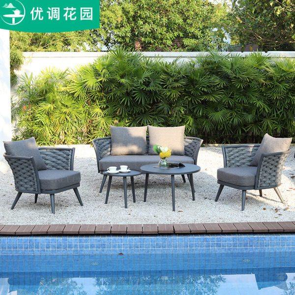 户外藤编沙发防水阳台小户型庭院沙发茶几组合室外藤桌椅别墅,住宅家具,户外沙发,淘宝优惠券,粉丝福利购,淘宝优惠卷