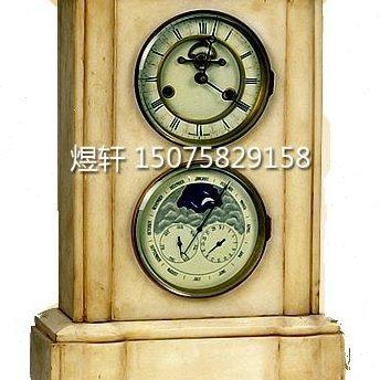 钟|欧式西洋机械铜铸理石星辰日月钟表|客厅装饰|纯铜机芯上弦钟