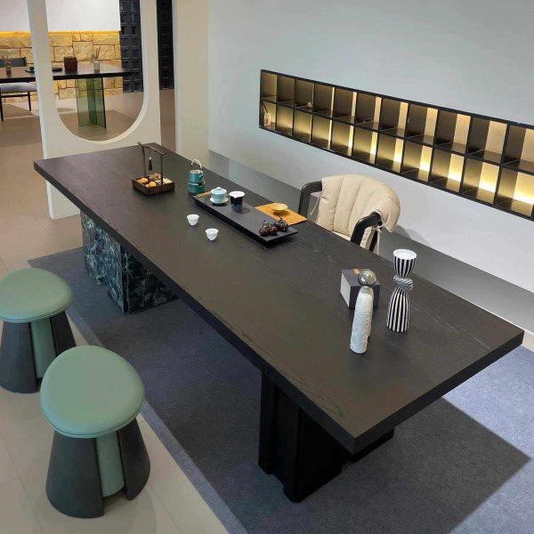 新中式茶桌椅组合轻奢岩板现代简约办公室家用阳台泡茶台一体,住宅家具,家用茶台/茶桌,淘宝优惠券,粉丝福利购,淘宝优惠卷