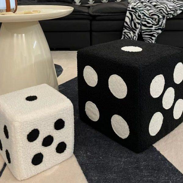 骰子凳子家用羊绒羔便携小型矮凳试衣间现代简约小板凳儿童坐墩,住宅家具,矮凳,淘宝优惠券,粉丝福利购,淘宝优惠卷