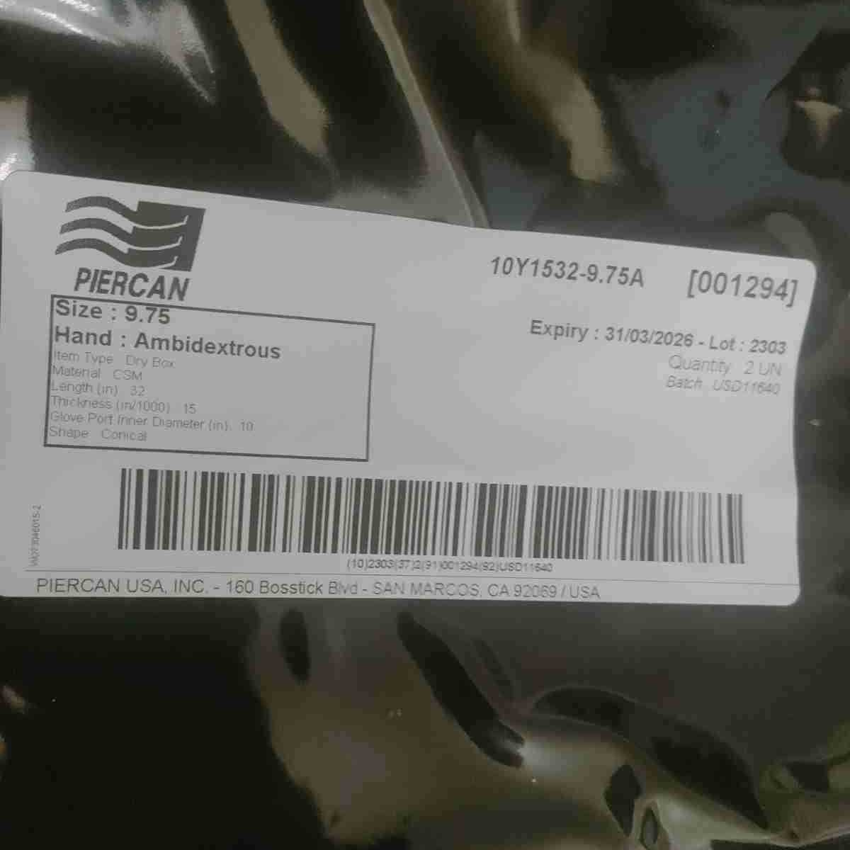 皮尔康PIERCAN  隔离器手套  10Y1532-9.75A