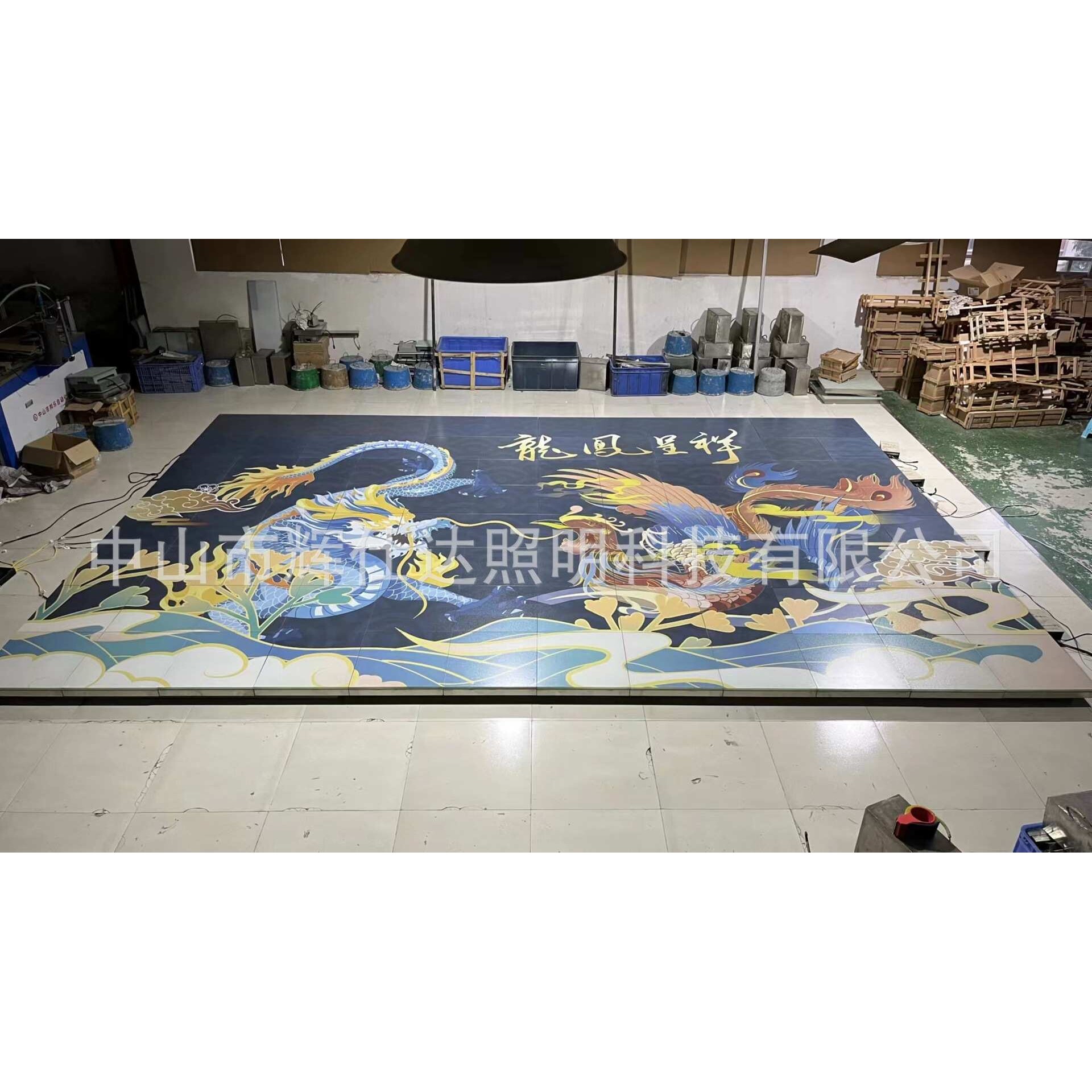 仿石纹地砖灯地砖画仿石纹拼画地砖灯图案地砖灯变光可调广场幻彩