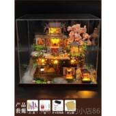 正品 国风DIY小屋世外仙模境手中工拼装 子别墅型玩具古建筑生日房