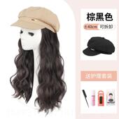 发自然025新款 正品 帽子假发一体夏仿真发头套2贝蕾帽假季 卷全发假