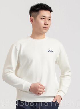 正品新款福特4前S店工作顾服售男白色长袖卫衣春秋款前台销售问女
