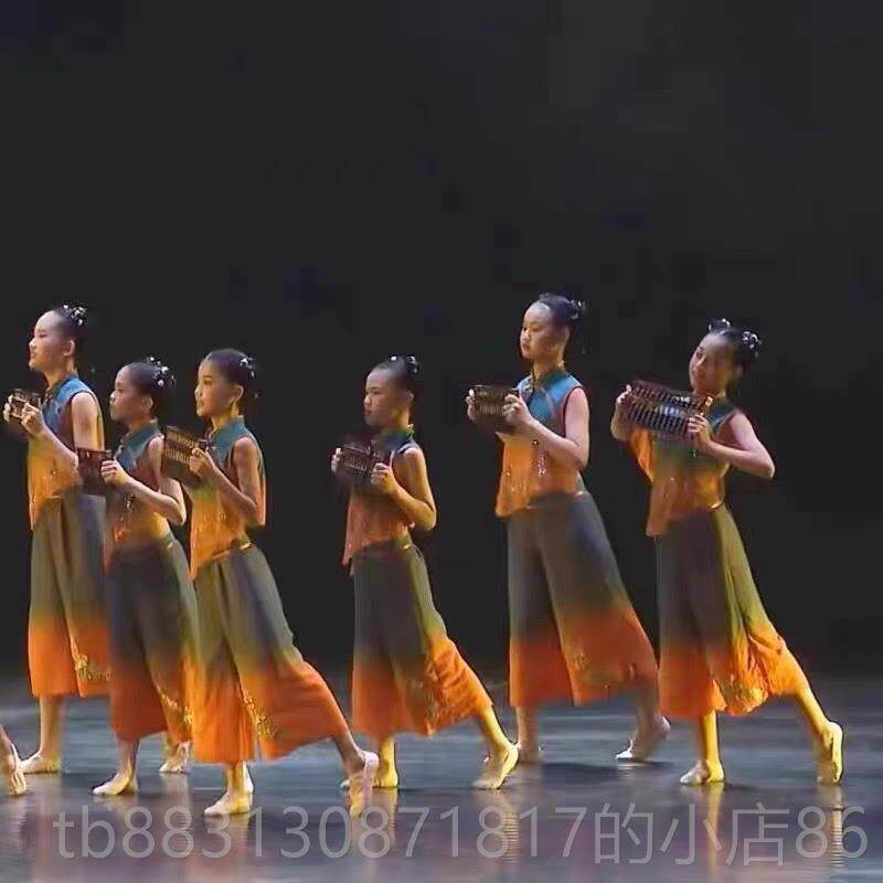 正品新儿童服广东省第七届算一算算舞蹈小算盘演出款服民族盘道具