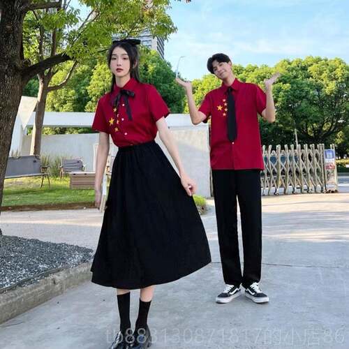 正品新款红歌大合唱演出初服学生四爱国诵五演讲表演朗服中运动会