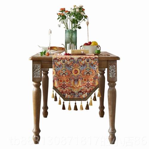 正品式美桌复古欧式高级感电视柜床桌旗布盖布边柜茶几定制禅意长