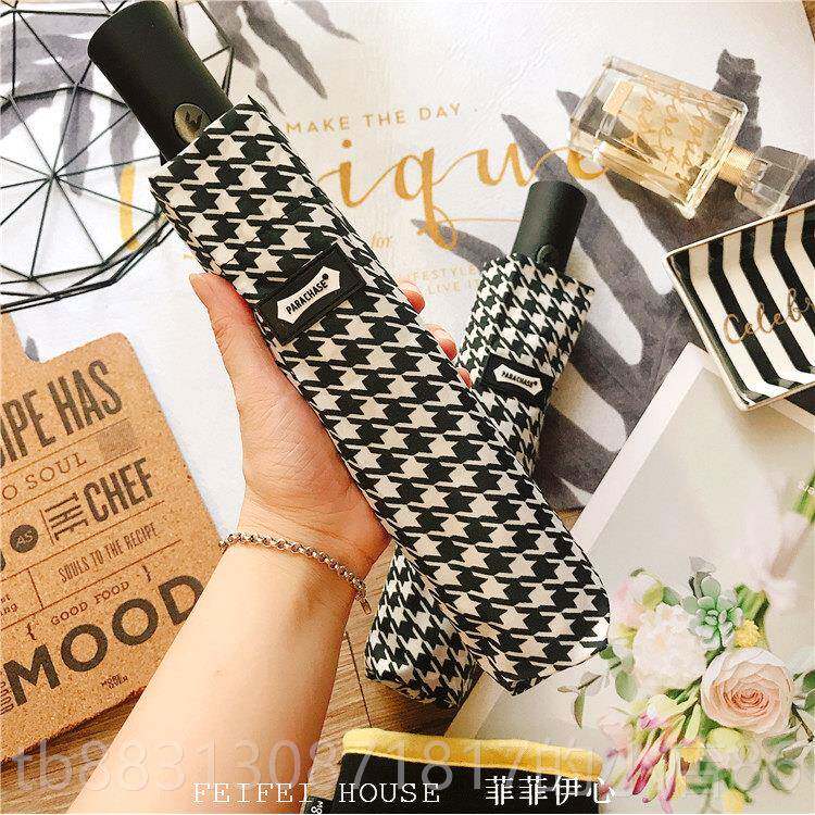 正品日本超轻防晒全自动千格鸟伞两伞用晴雨伞男女双人伞三折叠遮