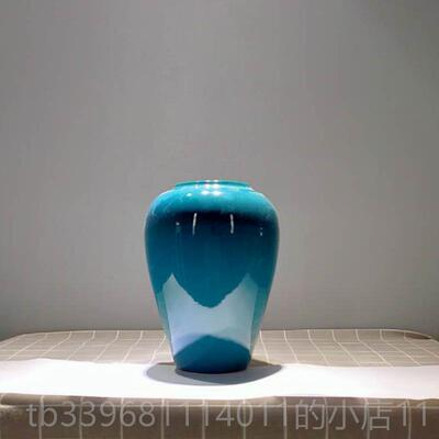 高档景德镇陶花瓶摆瓷件客厅插花轻奢高柳级中式年宵感花银冬青专