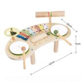 高档aswee教ts宝宝功能音多乐台木制架子打鼓手敲琴鼓乐器早启蒙