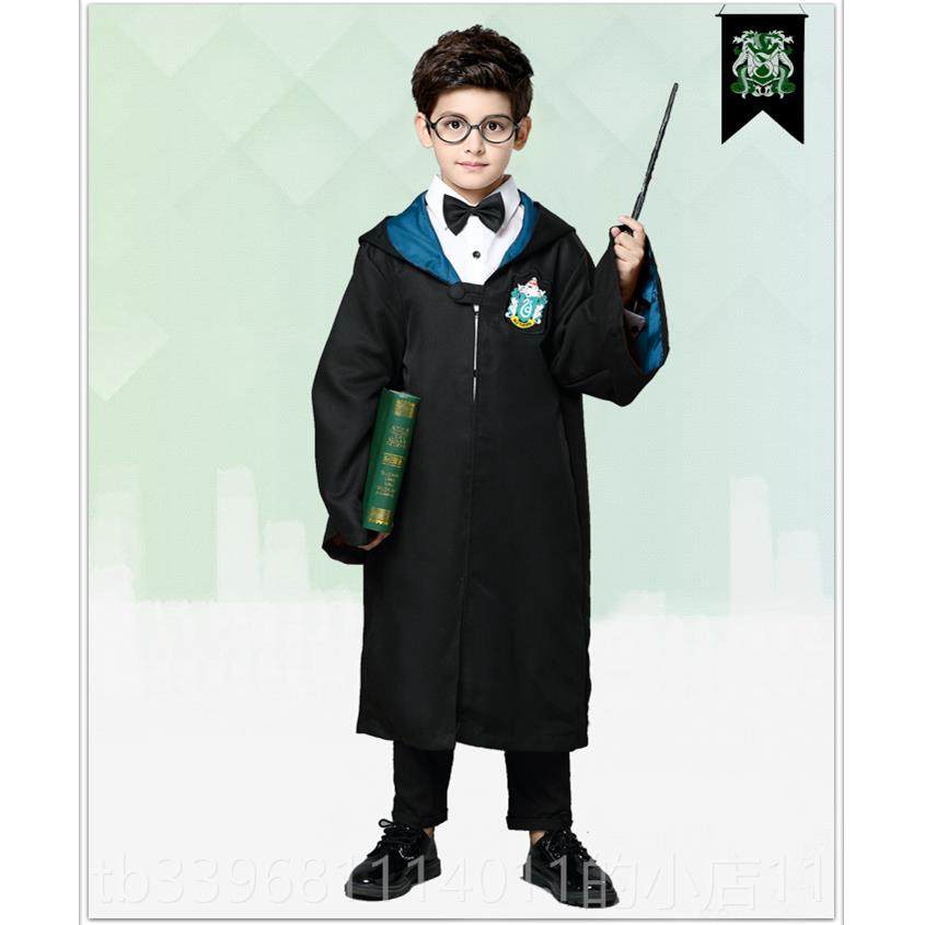 高档万圣节儿童服特装魔法装扮服装哈利波c表os 长袍披风巫师演服