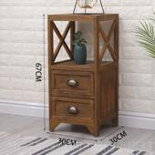 30cm美迷古你床边柜收 复床头实木小柜子创意柜卧室窄柜欧式 新款 式