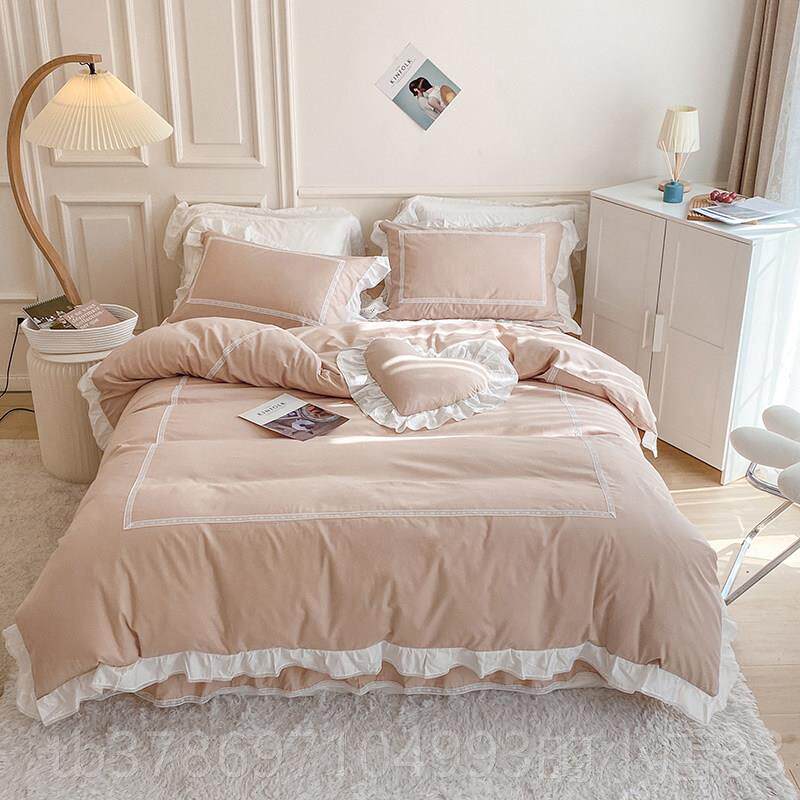 新款床裙式纯棉爱四件套韩版公主10全棉被套少女0心床单床罩4床用