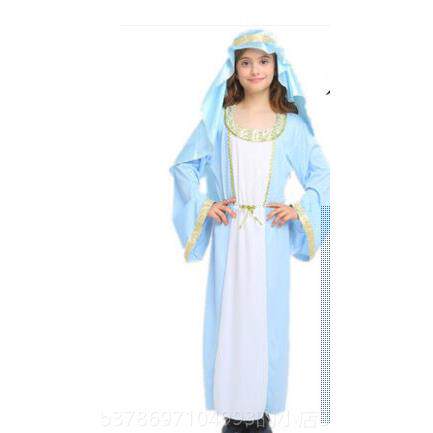 新款代少现数民土耳其羊人族长袍儿童成舞蹈演牧出服饰女舞台表演