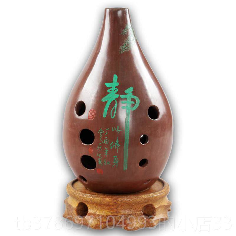 新款满书口十孔10孔陶埙古埙F土梁吐良埙法刻字乐器E埙 G调追乐熏