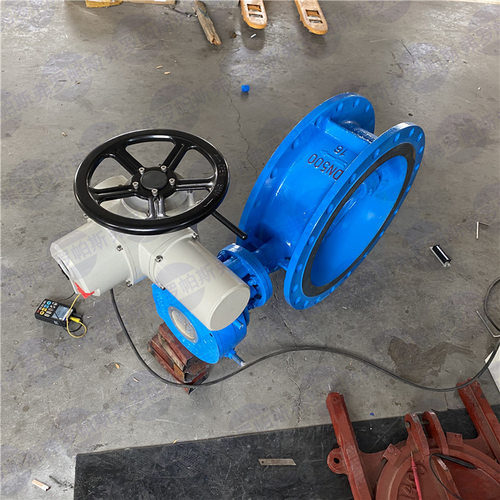 一体化三偏心电动法兰蝶阀 D941H-25C DN350型密封电动法兰蝶阀